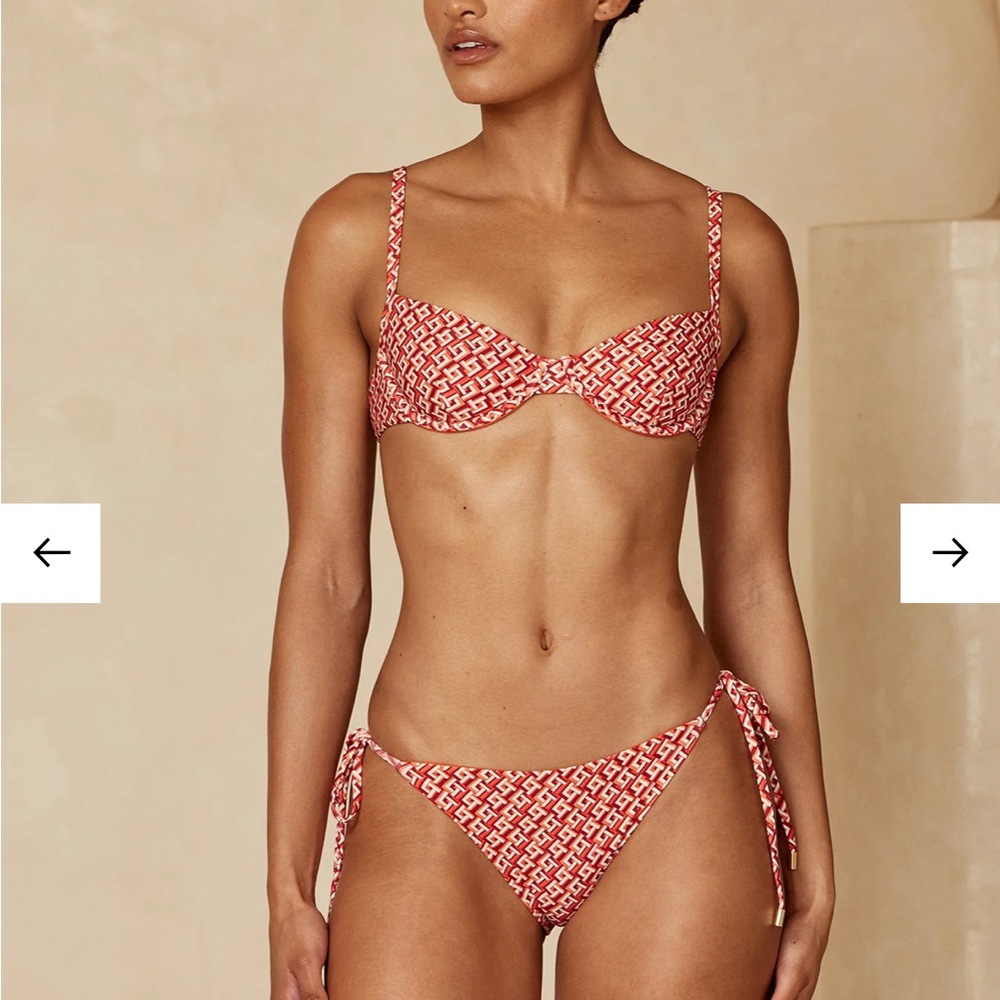 Monday Swimwear lattice geo bikini set